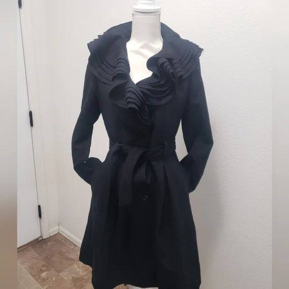 Candies ruffle collared coat Medium - Picture 9 of 13